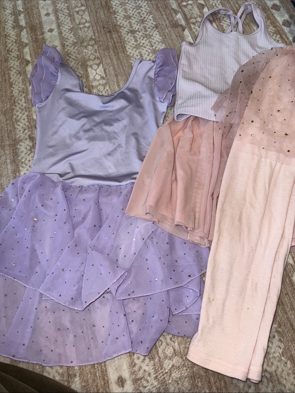 Kids Lavender and Blush Ballet Costume Set